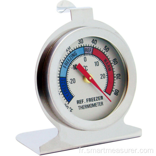Thermomètre de réfrigérateur bimétallique en acier inoxydable